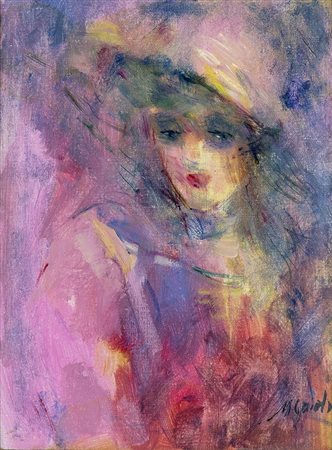 MARIA GUIDA (XX Secolo)<br>Donna in rosa, 1979