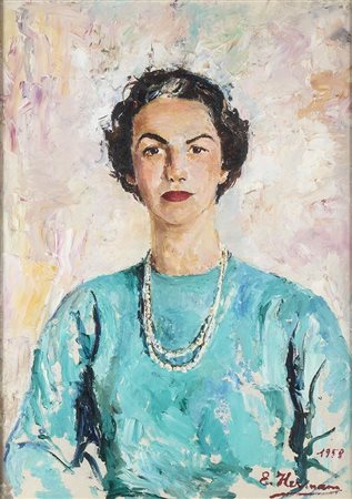 E. HERMANN (XX Secolo)<br>Ritratto di Maria Pia, 1958