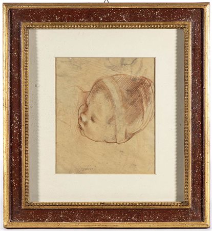 ARMANDO SPADINI  (Firenze, 1883 - Roma, 1925) <br>Testa di bimbo, 1909