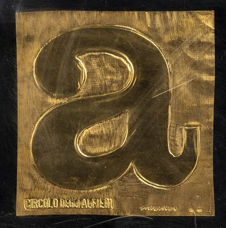 EZIO GRIBAUDO (Torino, 1929)<br>Lettera A, Circolo degli Alfieri