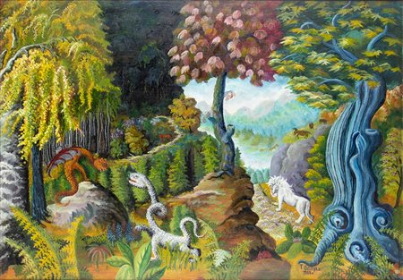 TEOFIL OCIEPKA (Janów Śląski, 1891 - Bydgoszcz, 1978<br>Grande foresta, 1968