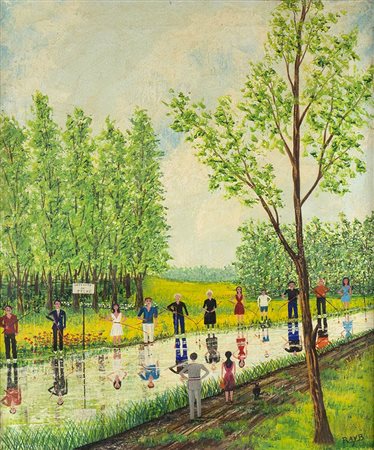 RAYB (Pittore naïf attivo nel XX Secolo)<br>Gara di pesca