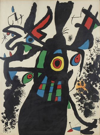 JOAN MIRÓ (Barcellona, 1893 - Palma di Maiorca, 1983)<br>Montroig 3, 1974