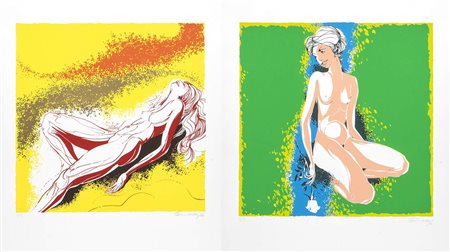 GIOVANNI TENNERONI (XX Secolo)<br>Cartella originale con quattro serigrafie tratte "Come le stagioni", 1986-87