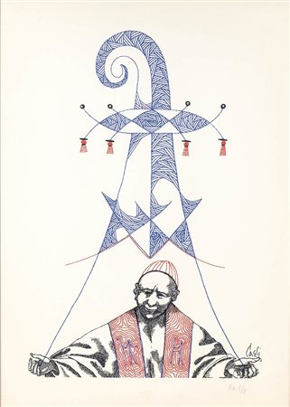 CORRADO CAGLI (Ancona, 1910 - Roma, 1976) <br>Papa
