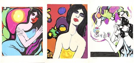 POMPEO BORRA (Milano, 1898 - 1973)<br>Cartella di 3 litografie "Le donne di Borra"