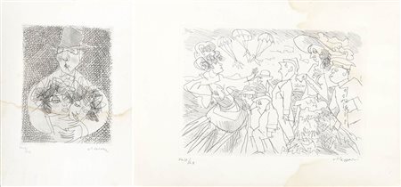 MINO MACCARI (Siena, 1898 - Roma, 1989)<br>Cartella originale con due grafiche