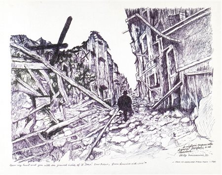 PHILIP MARRACCINI (XX Secolo)<br>Open my heart and you will see graved inside of it "Italy", Lord Byron, 1980