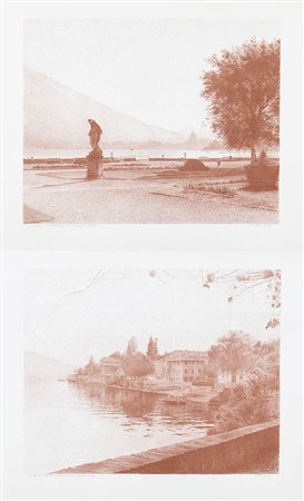 PAOLO CORBELLA (XX Secolo)<br>Quattro incisioni con Vedute del Lago di Como, 1987