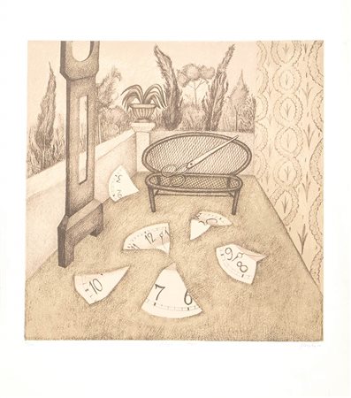 ENRICO BENAGLIA (Roma, 1938)<br>I ritagli del tempo, 1977