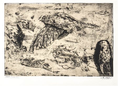 WALTER PIACESI (Ascoli Piceno, 1929)<br>Uccelli, 1961