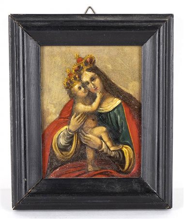 <br>Madonna con Bambino - arte popolare XVIII-XIX secolo