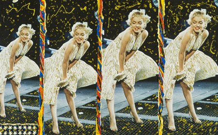 Rotere6 Marilyn Monroe Tecnica mista su tela, cm. 50x60 Firmato in basso al...