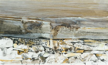 Brian Mobbs Senza titolo, 1968 China e acquerello su carta, cm. 22x36 Firma e...