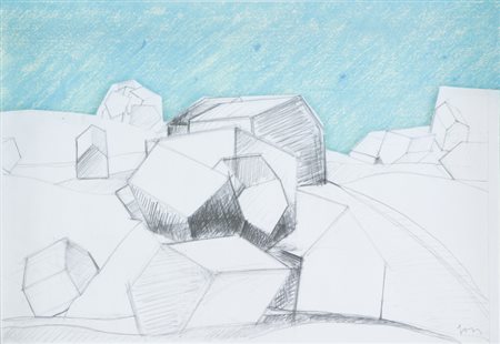 Marcello Jori Senza titolo Tecnica mista su cartoncino in teca di legno, cm....