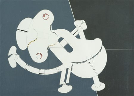 Renato Volpini Urbani Senza titolo Tecnica mista su cartoncino applicato su...