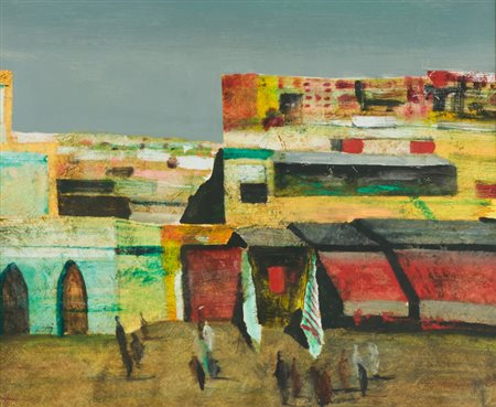Salvatore Magazzini Marrakech Olio su cartone, cm. 50x60 Firmato in basso a...