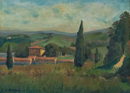 C. Giovannini Campagna, 1976 Olio su tela, cm. 60x80 Firmato in basso a...