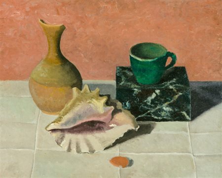 Anonimo Natura morta Olio su tavola, cm. 63x77 La tavola presenta lievi...