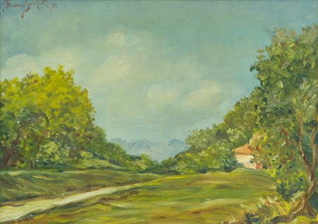 Franco Sacchetti Paesaggio, 1973 Olio su tela, cm. 50x70 Firma e data in alto...