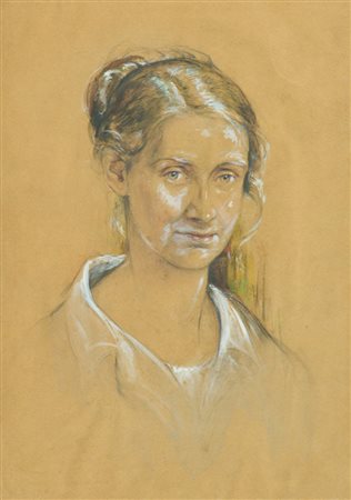 Friedrich Klein Figura, 1954 Tecnica mista su carta, cm. 41,5x30 Sul verso:...