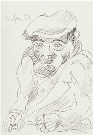 Giuseppe Serafini Figura, 1983 Inchiostro su carta, cm. 35x25 La carta...