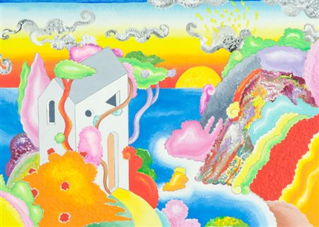 Luca Alinari Paesaggio Tecnica mista su tavola, cm. 30x42 Firmato in basso a...