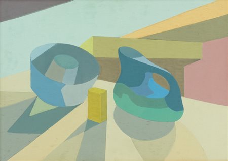 Luciano Ori Senza titolo, 1953 Olio su cartone riportato su tavola, cm. 50x70...