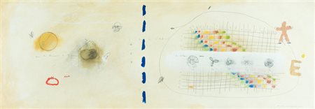 Joanpere Massana Vermell, 2003 Tecnica mista su carta, cm. 45x123 Firmato in...