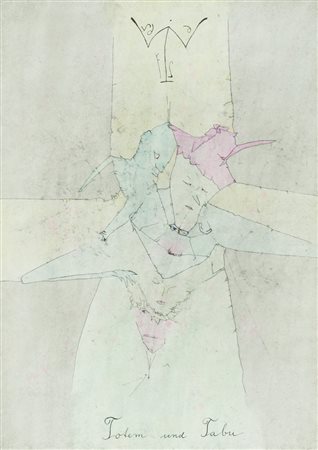 Ladislav Novax Totem und tabu Tecnica mista su carta, cm. 59x42,5 Firma in...