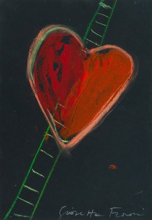 Giosetta Fioroni La scalata, anni '90 Acrilici e gessetti su carta intelata,...