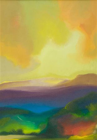 Guido Mirimao La luce del colore, III serie, 1970 Olio su faesite, cm. 70x50...