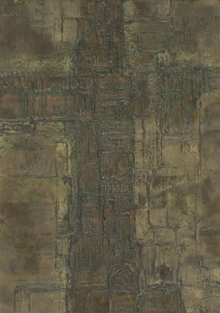 Elio Marchegiani Croce Tecnica mista su cartoncino, cm. 70x50,5 Sul verso:...