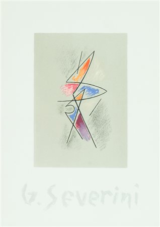 Gino Severini Senza titolo Litografia su carta, cm. 49,5x37 L'Opera fa parte...