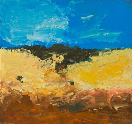 Sergio Scatizzi La macchia, 2000 Olio su tavola, cm. 61x64,5 Firmato in basso...