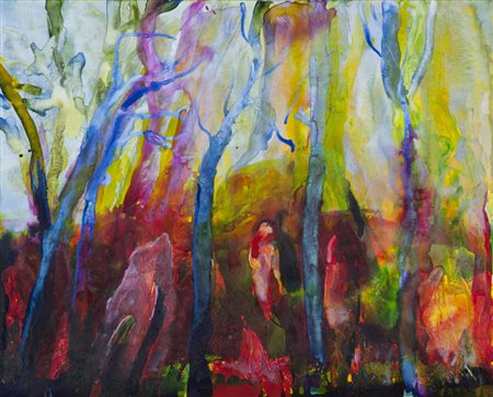 Robert Carroll Winter at Biedler forest Acrilico su tavola, cm. 51x63 Sul...