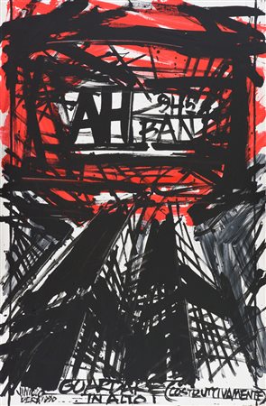 Vinicio Berti Guardare in alto (costruttivamente), 1990 Tempera sintetica su...