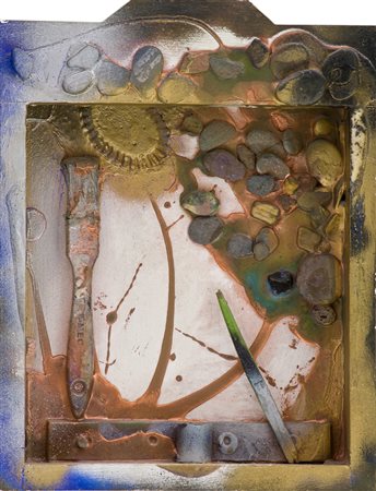 Giosetta Fioroni Arcaico, 2001 Tecnica mista con applicazioni su tavola, cm....