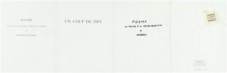 Sarenco (Isaia Mabellini) Poeme, 1994 Tecnica mista su carta, cm. 32x98,5...