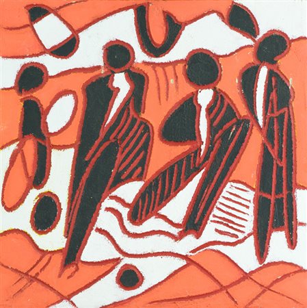 Silvano Spessot Incontri, 2003 Tecnica mista su tavola, cm. 55x55 L'Opera...