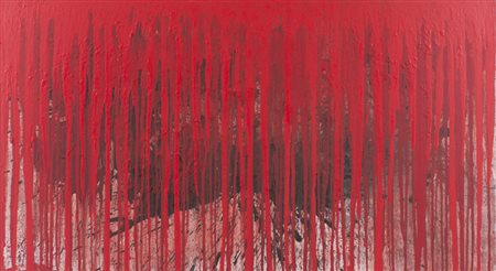 Hermann Nitsch Senza titolo, 2008 Olio su tela, cm. 100x180 Sul verso: firma...