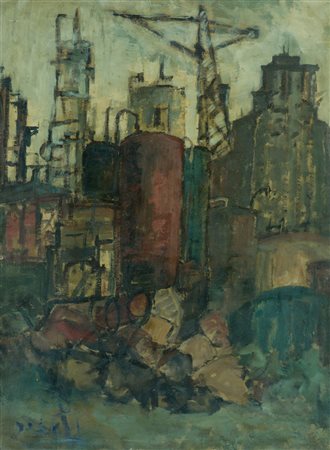 Alvaro Danti Senza titolo Olio su tela applicata su cartone, cm. 80x60...