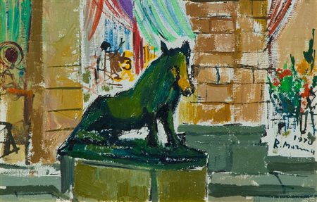 Rodolfo Marma Porcellino, 1970 Olio su tela, cm. 20x30 Firma in basso a...