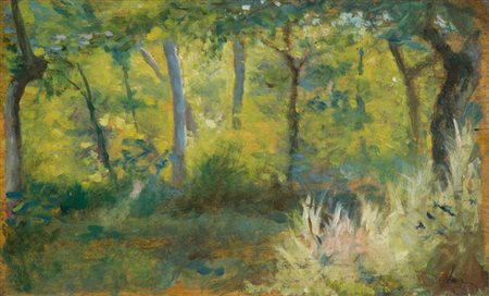 Ruggero Panerai Bosco Olio su tavola, cm. 14x23 Firmato in basso a destra.