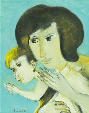 Remo Brindisi Maternità Olio su tela, cm. 50x40 Firmato in basso a sinistra....
