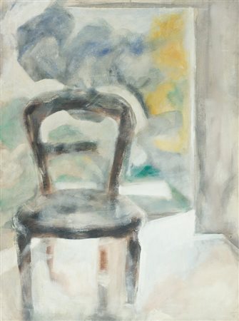 Gigliola Tallone Sedia e luce, 1969 Olio su tela, cm. 80x60 Sul verso: firma,...
