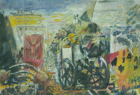 Guido Borgianni Senza titolo, 1949 Tecnica mista su cartone, cm. 24x34 Firma...