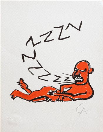 ALEXANDER CALDER, Lettera "Z" eseguita per la serie "L'ALFABETO DI BOLAFFIARTE"