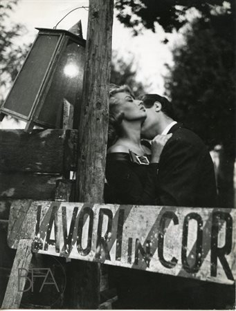  Sophia Loren and Marcello Mastroianni during set.