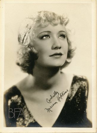  Miriam Hopkins with autograph.